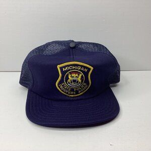 Michigan State Police Troopers Assoc Hat Adjustable Navy Mesh Snapback